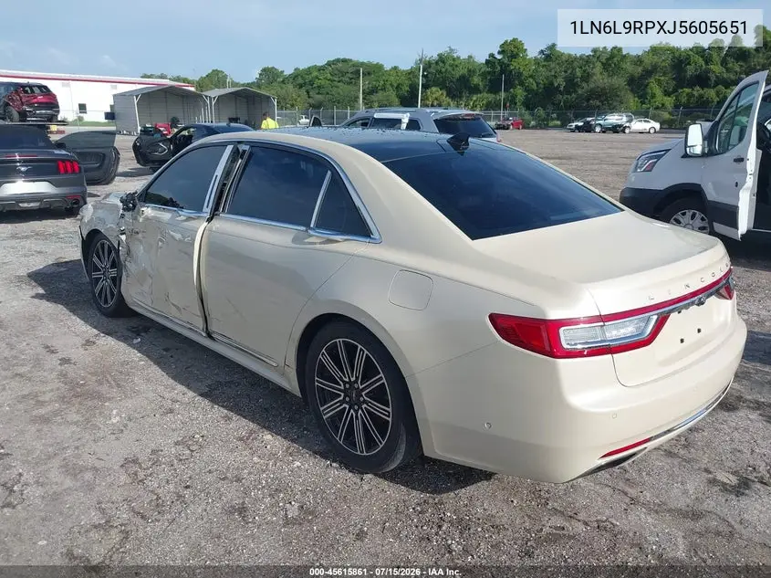 2018 Lincoln Continental Reserve VIN: 1LN6L9RPXJ5605651 Lot: 45615861