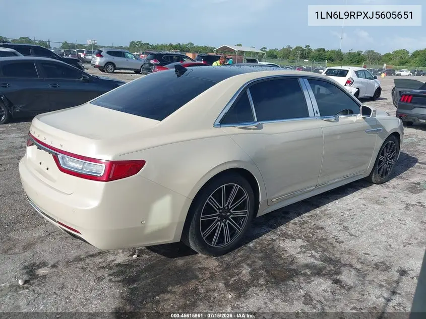 2018 Lincoln Continental Reserve VIN: 1LN6L9RPXJ5605651 Lot: 45615861
