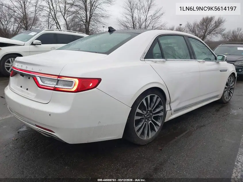2019 Lincoln Continental Reserve VIN: 1LN6L9NC9K5614197 Lot: 44586753