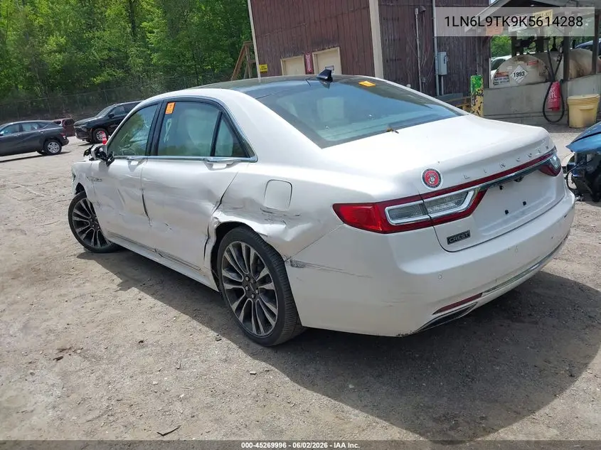2019 Lincoln Continental Select VIN: 1LN6L9TK9K5614288 Lot: 45269996