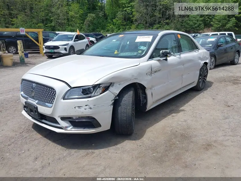 2019 Lincoln Continental Select VIN: 1LN6L9TK9K5614288 Lot: 45269996