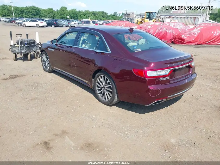 2019 Lincoln Continental Select VIN: 1LN6L9SK5K5609719 Lot: 45405755