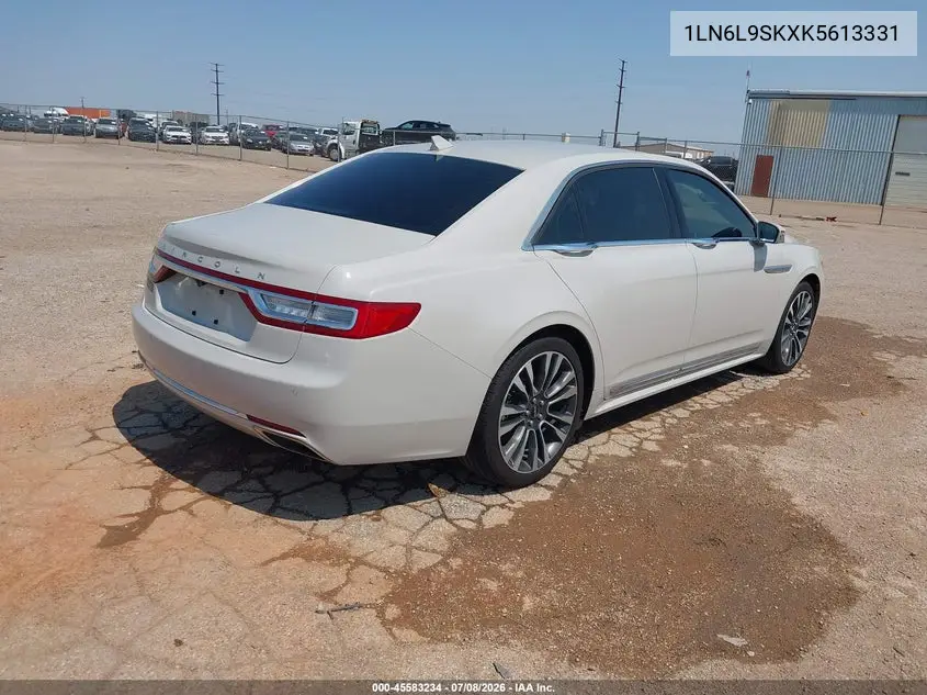 2019 Lincoln Continental Select VIN: 1LN6L9SKXK5613331 Lot: 45583234