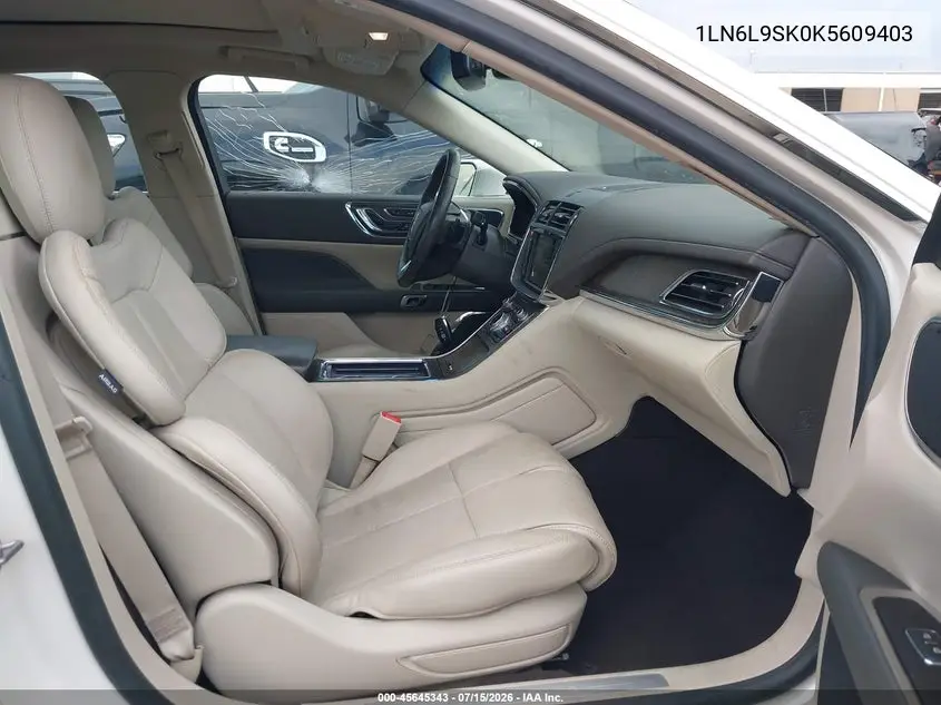 2019 Lincoln Continental Select VIN: 1LN6L9SK0K5609403 Lot: 45645343