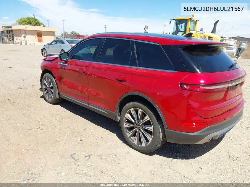 2020 Lincoln Corsair Reserve VIN: 5LMCJ2DH6LUL21567 Lot: 44898048