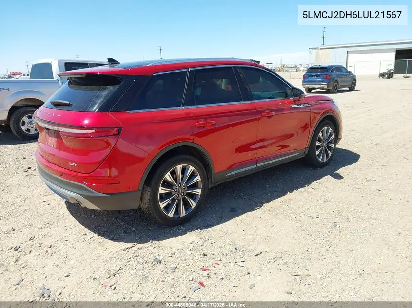 2020 Lincoln Corsair Reserve VIN: 5LMCJ2DH6LUL21567 Lot: 44898048