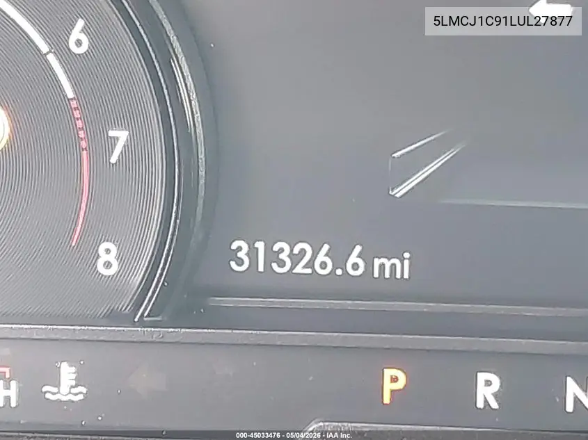 2020 Lincoln Corsair Standard VIN: 5LMCJ1C91LUL27877 Lot: 45033476