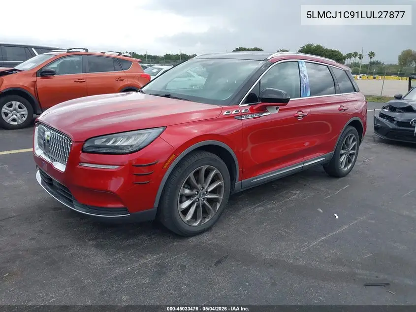 2020 Lincoln Corsair Standard VIN: 5LMCJ1C91LUL27877 Lot: 45033476