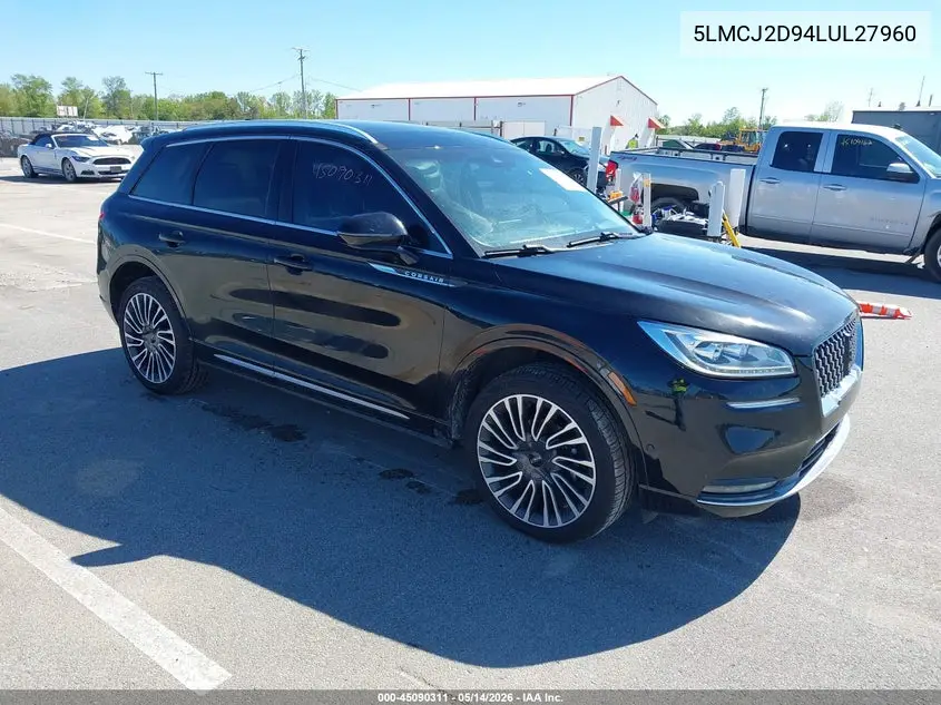 2020 Lincoln Corsair Reserve VIN: 5LMCJ2D94LUL27960 Lot: 45090311