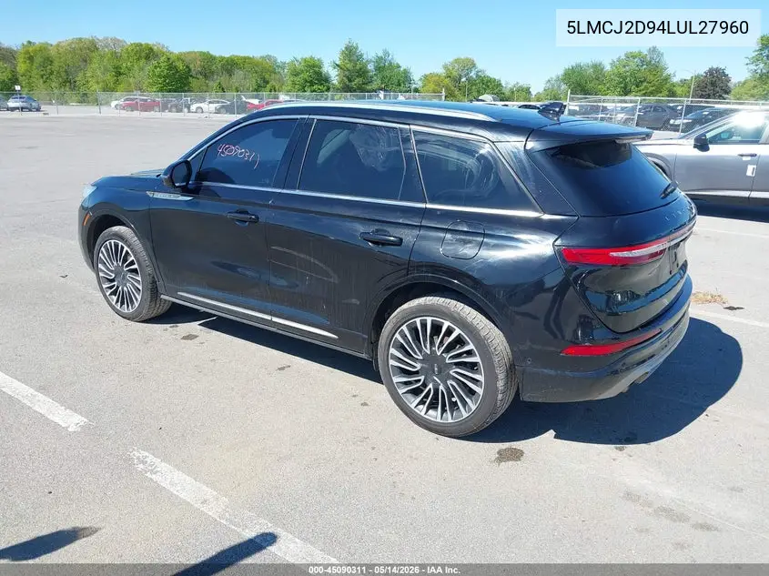 2020 Lincoln Corsair Reserve VIN: 5LMCJ2D94LUL27960 Lot: 45090311