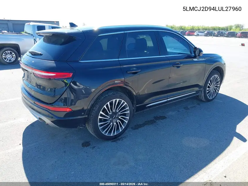 2020 Lincoln Corsair Reserve VIN: 5LMCJ2D94LUL27960 Lot: 45090311