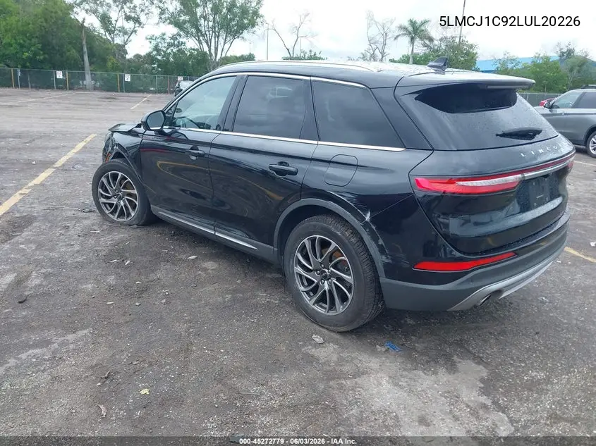 2020 Lincoln Corsair Standard VIN: 5LMCJ1C92LUL20226 Lot: 45272779