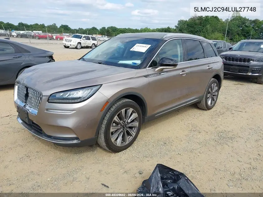 2020 Lincoln Corsair Reserve VIN: 5LMCJ2C94LUL27748 Lot: 45309682