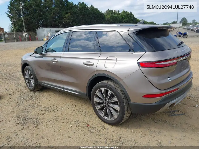 2020 Lincoln Corsair Reserve VIN: 5LMCJ2C94LUL27748 Lot: 45309682