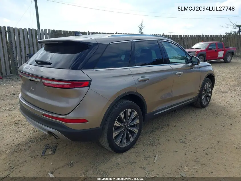 2020 Lincoln Corsair Reserve VIN: 5LMCJ2C94LUL27748 Lot: 45309682