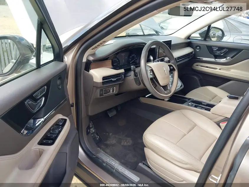 2020 Lincoln Corsair Reserve VIN: 5LMCJ2C94LUL27748 Lot: 45309682
