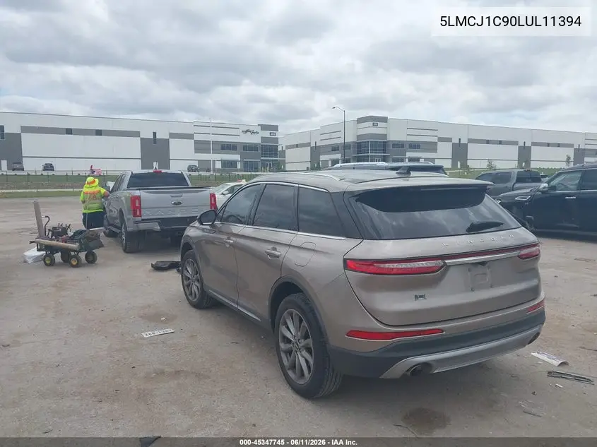 2020 Lincoln Corsair Standard VIN: 5LMCJ1C90LUL11394 Lot: 45347745