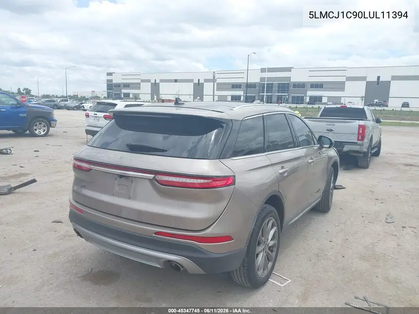 2020 Lincoln Corsair Standard VIN: 5LMCJ1C90LUL11394 Lot: 45347745