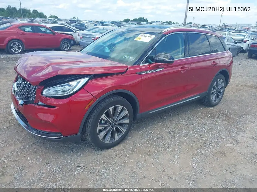 2020 Lincoln Corsair Reserve VIN: 5LMCJ2DH2LUL15362 Lot: 45364298