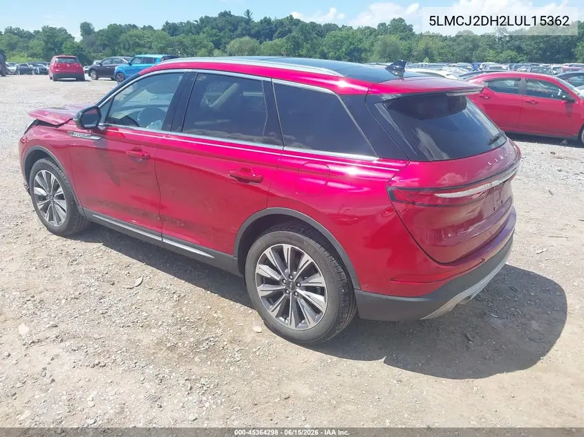 2020 Lincoln Corsair Reserve VIN: 5LMCJ2DH2LUL15362 Lot: 45364298