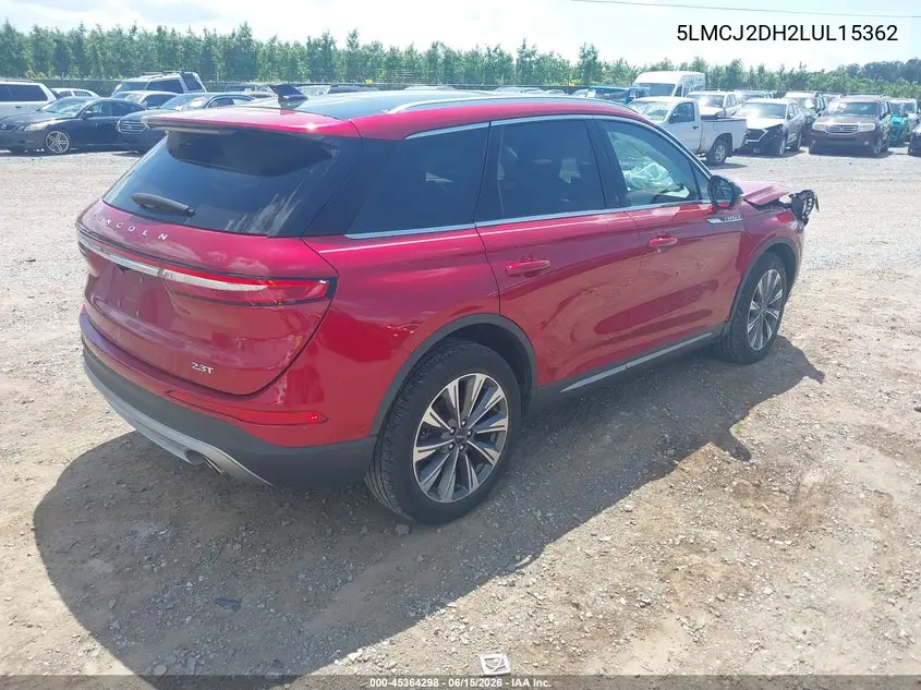 2020 Lincoln Corsair Reserve VIN: 5LMCJ2DH2LUL15362 Lot: 45364298