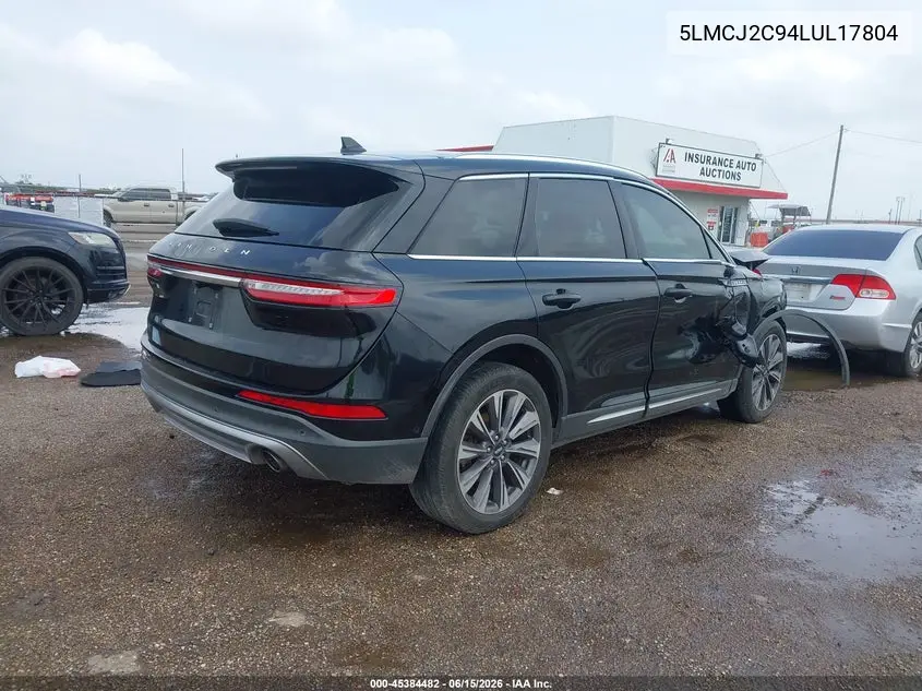 2020 Lincoln Corsair Reserve VIN: 5LMCJ2C94LUL17804 Lot: 45384482