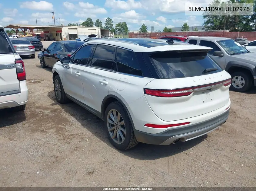 2020 Lincoln Corsair Standard VIN: 5LMCJ1D9XLUL02975 Lot: 45418080