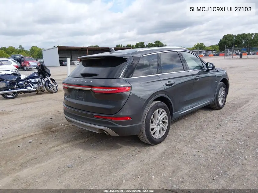 2020 Lincoln Corsair Standard VIN: 5LMCJ1C9XLUL27103 Lot: 45432369