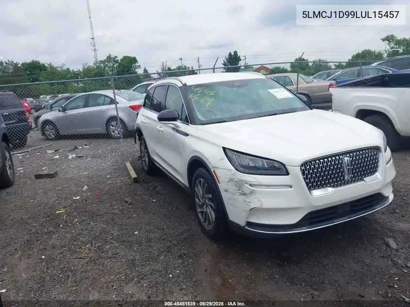 2020 Lincoln Corsair Standard VIN: 5LMCJ1D99LUL15457 Lot: 45481539