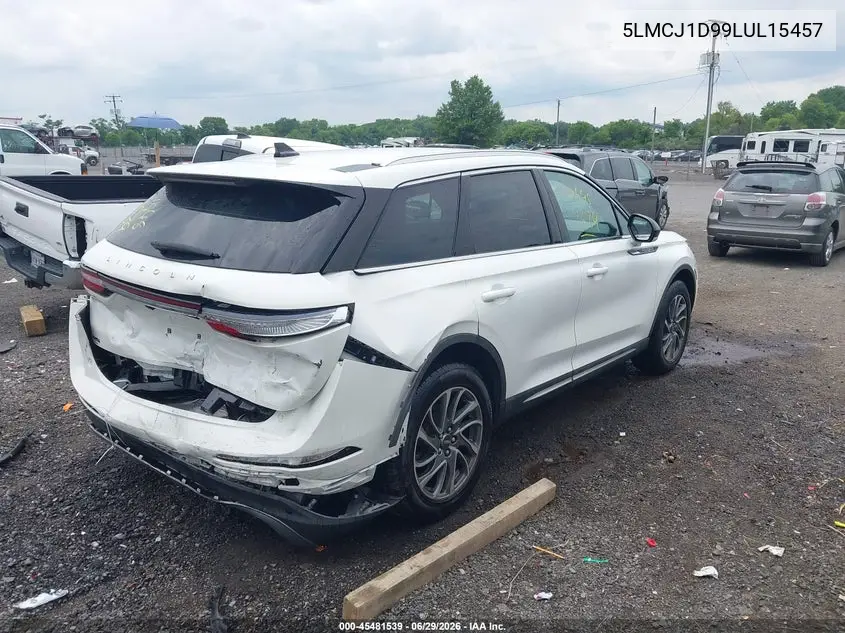 2020 Lincoln Corsair Standard VIN: 5LMCJ1D99LUL15457 Lot: 45481539