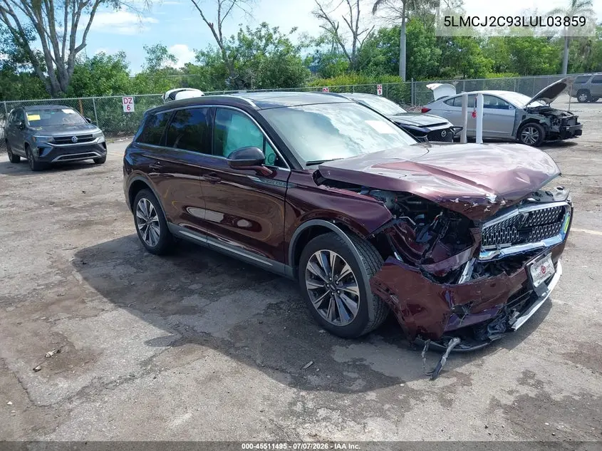 2020 Lincoln Corsair Reserve VIN: 5LMCJ2C93LUL03859 Lot: 45511495