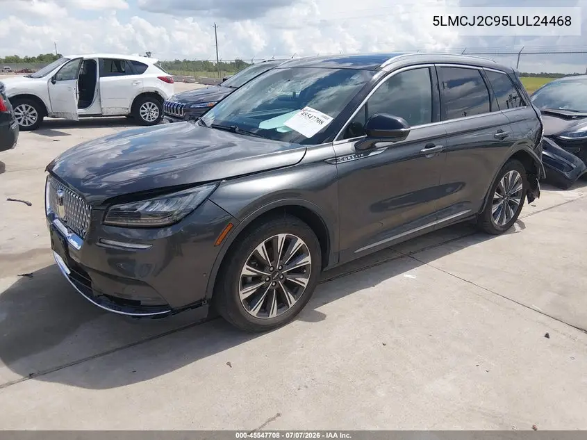 2020 Lincoln Corsair Reserve VIN: 5LMCJ2C95LUL24468 Lot: 45547708