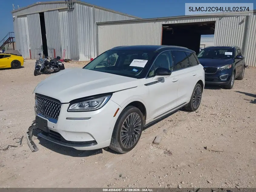 2020 Lincoln Corsair Reserve VIN: 5LMCJ2C94LUL02574 Lot: 45564357