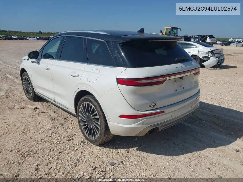 2020 Lincoln Corsair Reserve VIN: 5LMCJ2C94LUL02574 Lot: 45564357