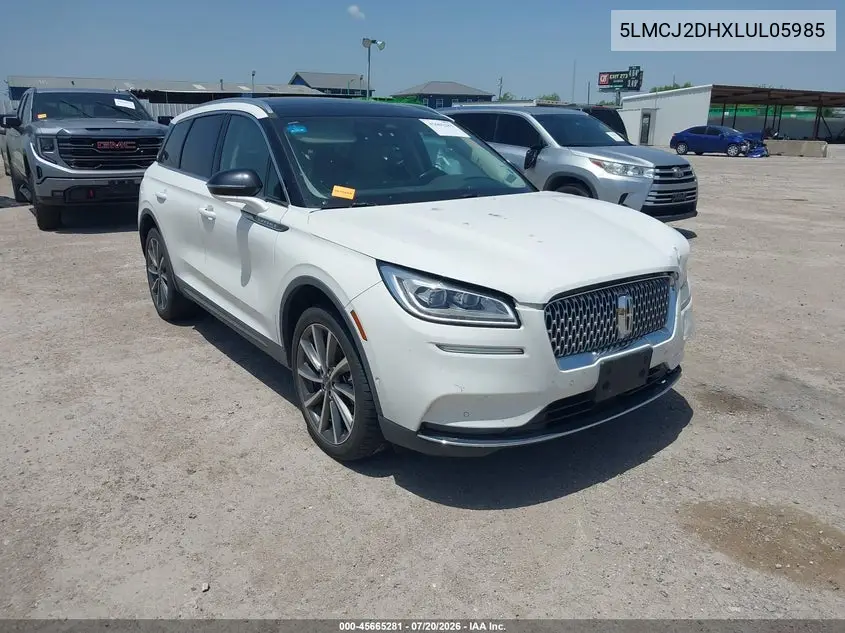 2020 Lincoln Corsair Reserve VIN: 5LMCJ2DHXLUL05985 Lot: 45665281