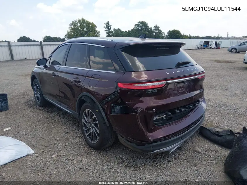 2020 Lincoln Corsair Standard VIN: 5LMCJ1C94LUL11544 Lot: 45683733