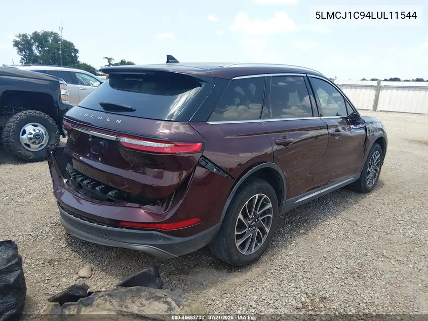 2020 Lincoln Corsair Standard VIN: 5LMCJ1C94LUL11544 Lot: 45683733