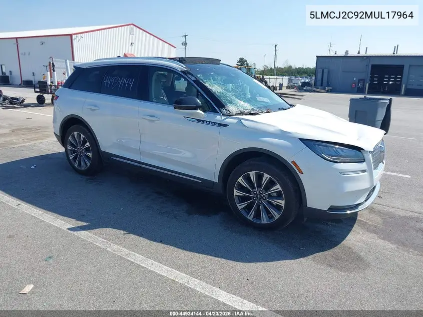 2021 Lincoln Corsair Reserve VIN: 5LMCJ2C92MUL17964 Lot: 44934144