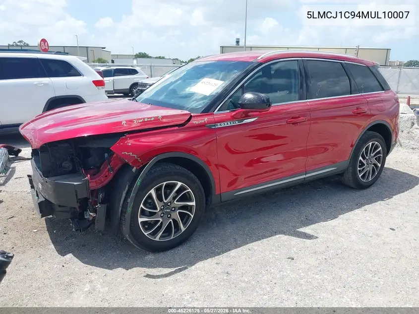 2021 Lincoln Corsair Standard VIN: 5LMCJ1C94MUL10007 Lot: 45226125
