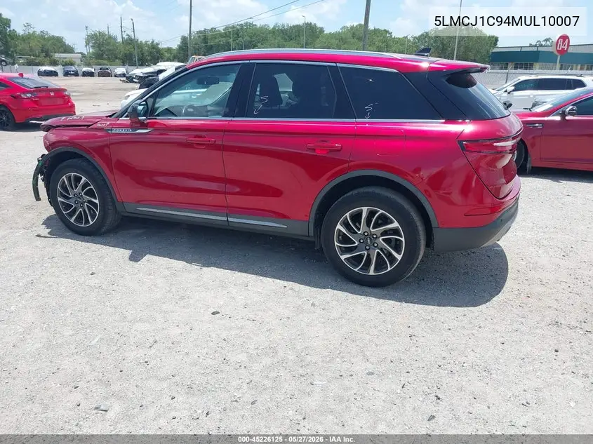 2021 Lincoln Corsair Standard VIN: 5LMCJ1C94MUL10007 Lot: 45226125