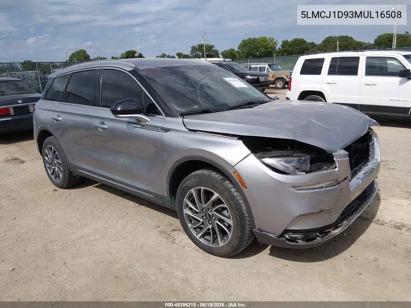2021 Lincoln Corsair Standard VIN: 5LMCJ1D93MUL16508 Lot: 45396218