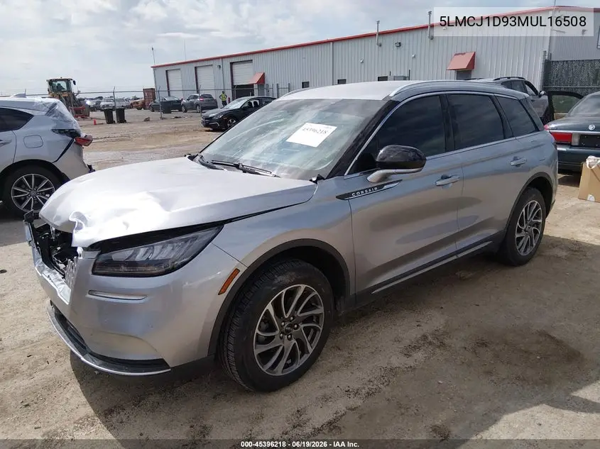 2021 Lincoln Corsair Standard VIN: 5LMCJ1D93MUL16508 Lot: 45396218