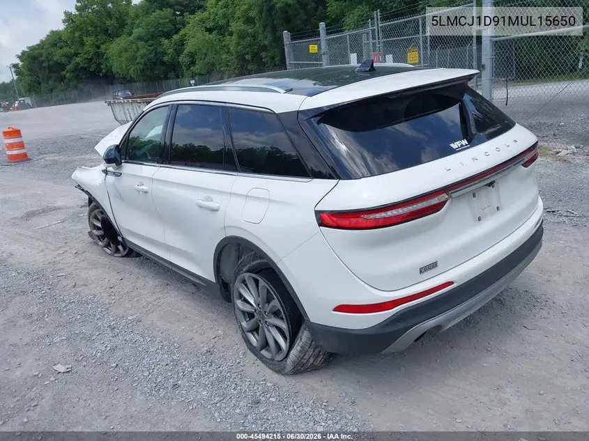 2021 Lincoln Corsair Standard VIN: 5LMCJ1D91MUL15650 Lot: 45494215