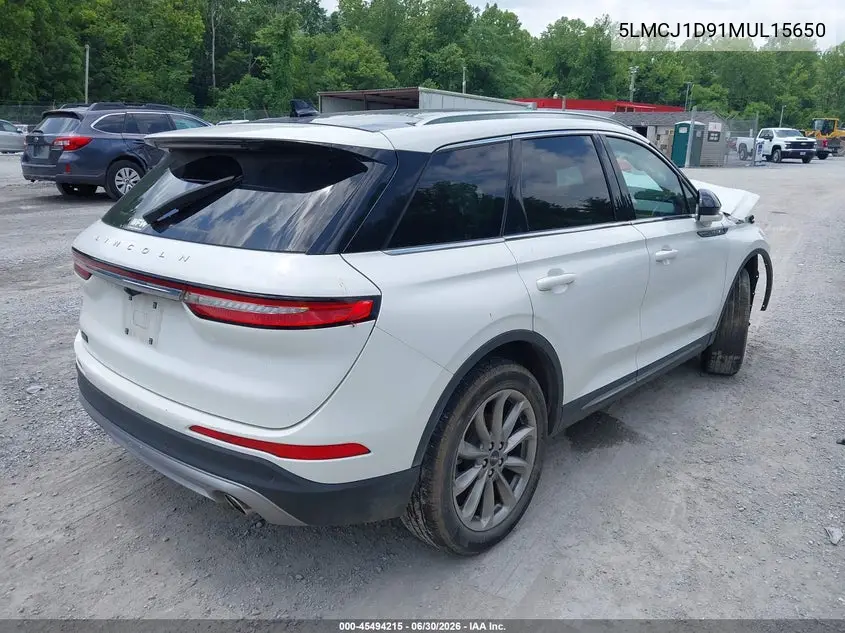 2021 Lincoln Corsair Standard VIN: 5LMCJ1D91MUL15650 Lot: 45494215