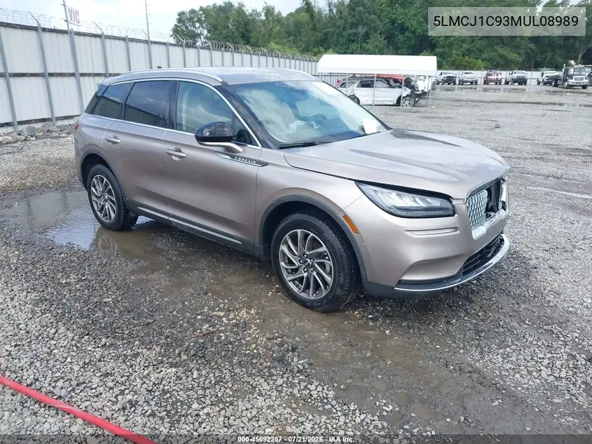 2021 Lincoln Corsair Standard VIN: 5LMCJ1C93MUL08989 Lot: 45692257