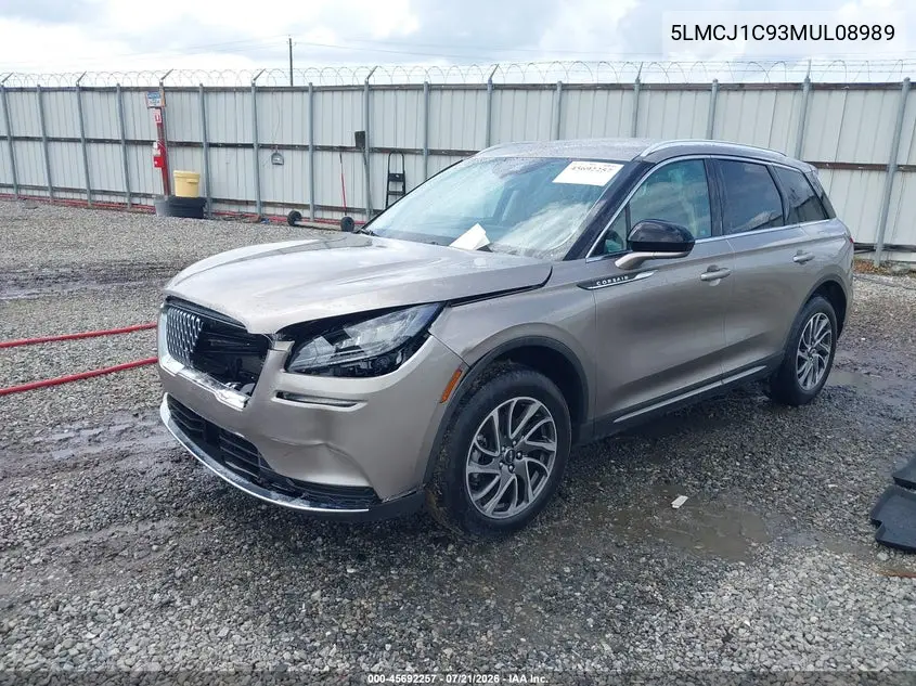2021 Lincoln Corsair Standard VIN: 5LMCJ1C93MUL08989 Lot: 45692257