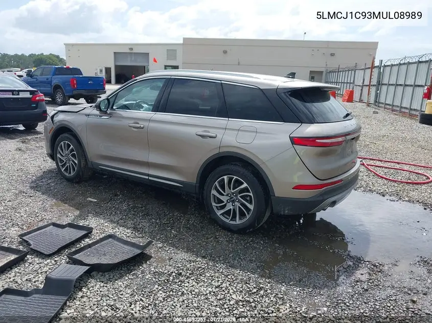 2021 Lincoln Corsair Standard VIN: 5LMCJ1C93MUL08989 Lot: 45692257