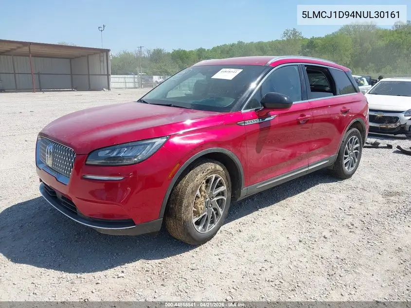 2022 Lincoln Corsair Standard VIN: 5LMCJ1D94NUL30161 Lot: 44858541