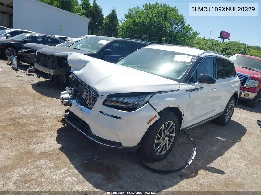 2022 Lincoln Corsair Standard VIN: 5LMCJ1D9XNUL20329 Lot: 44957601