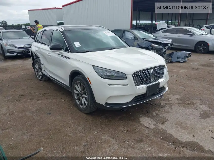 2022 Lincoln Corsair Standard VIN: 5LMCJ1D90NUL30187 Lot: 45171886